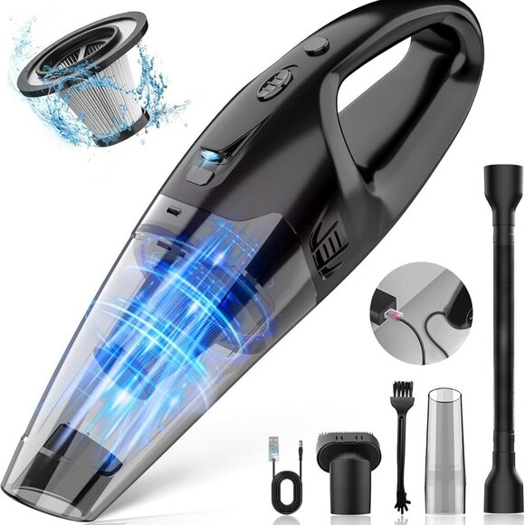 Handheld Vacuum Cordless Rechargeable, LED Light, 1.65 Pounds Car Vacuums - Picture 1 of 7